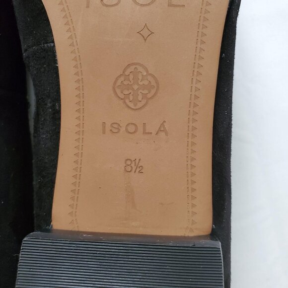 ISOLA Women’s Risa Black Suede Leather Slip-On Loafer Pump Size 8 1/2 - Picture 13 of 15
